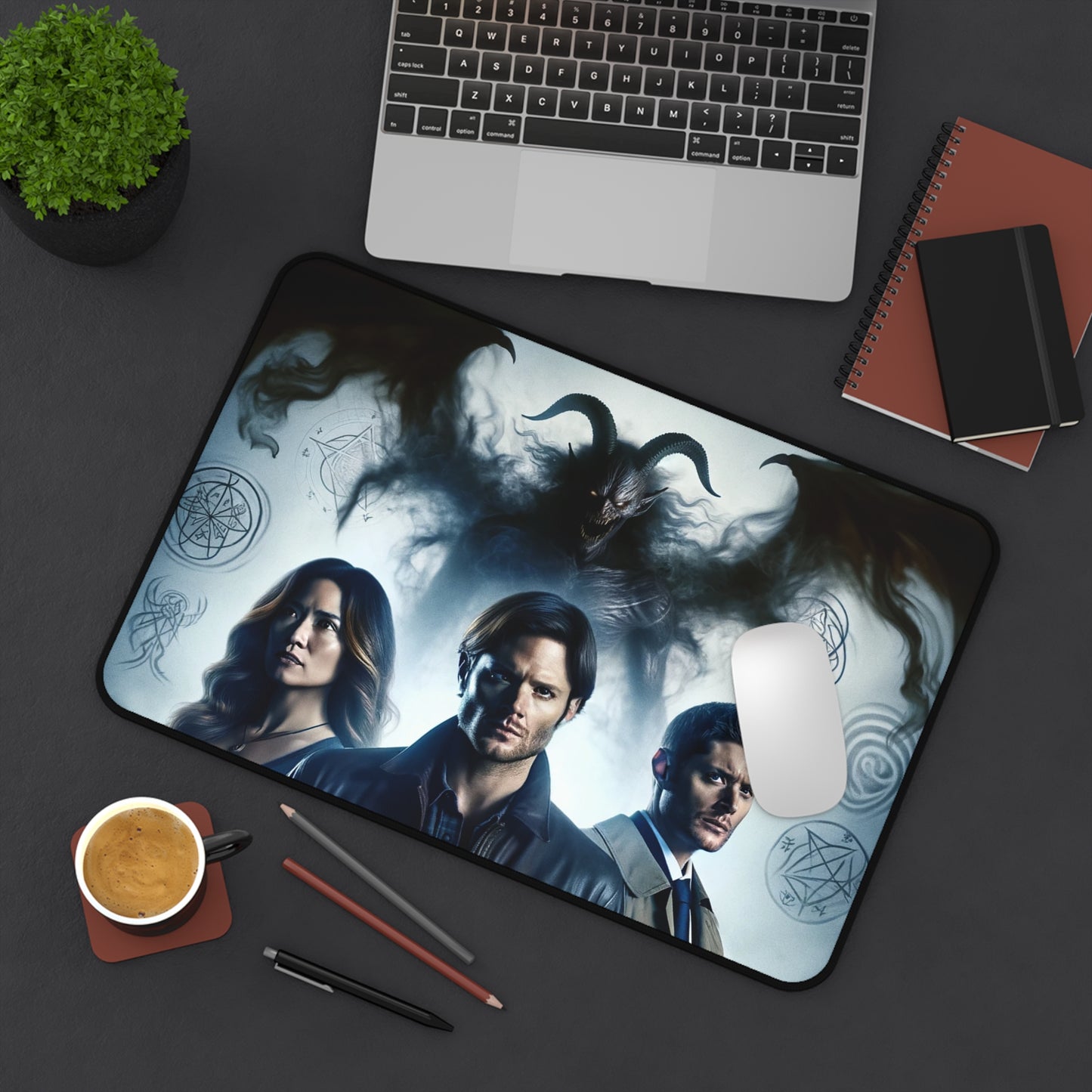 Demons Rise. Hunters Hunt... - Desk Mat